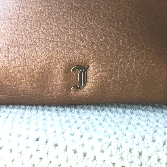 JUICY COUTURE PARTY Wristlet Purse Handbag Copper Sequin Graphics NWOT's - Picture 3 of 11